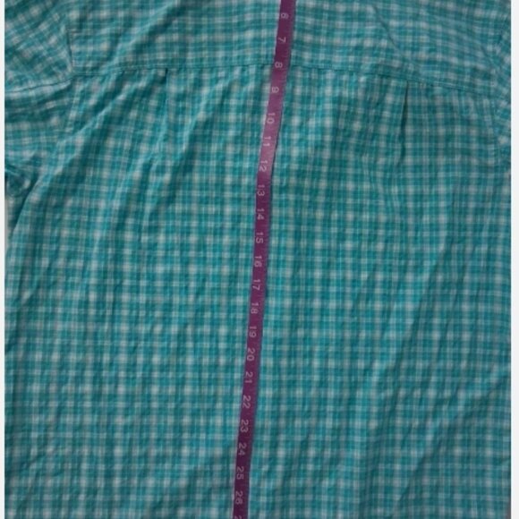 Simms Fishing Mens Green Plaid Button Down Long Sleeve Polyester Nylon Shirt L - Picture 10 of 10